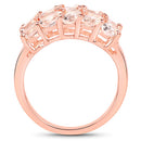 14K Rose Gold Plated 3.30 Carat Genuine Morganite .925 Sterling Silver Ring-6