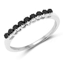 0.32 Carat Genuine Multi Diamond .925 Sterling Silver Ring-4