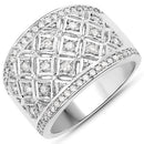 0.52 Carat Genuine White Diamond .925 Sterling Silver Ring-2