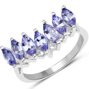 1.68 Carat Genuine Tanzanite .925 Sterling Silver Ring-5