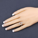 0.20 Carat Genuine White Diamond 14K White Gold Semi Mount Ring - holds 8x6mm Oval Gemstone-10
