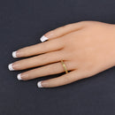 0.32 Carat Genuine Yellow Diamond 14K Yellow Gold Ring (I1-I2)-14