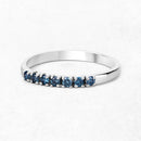 0.22 Carat Genuine Blue Diamond 14K White Gold Ring (I1-I2)-8