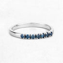 0.22 Carat Genuine Blue Diamond 14K White Gold Ring (I1-I2)-9