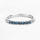 0.22 Carat Genuine Blue Diamond 14K White Gold Ring (I1-I2)-12
