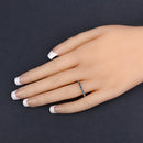 0.22 Carat Genuine Blue Diamond 14K White Gold Ring (I1-I2)-14