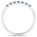 0.22 Carat Genuine Blue Diamond 14K White Gold Ring (I1-I2)-6