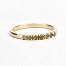 0.22 Carat Genuine Dark Yellow Diamond 14K Yellow Gold Ring (I1-I2)-9