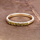 0.22 Carat Genuine Dark Yellow Diamond 14K Yellow Gold Ring (I1-I2)-13