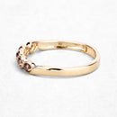 0.19 Carat Genuine Champagne Diamond 14K Yellow Gold Ring (I1-I2)-10