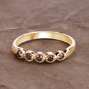 0.19 Carat Genuine Champagne Diamond 14K Yellow Gold Ring (I1-I2)-13