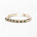 0.16 Carat Genuine Green Diamond 14K Yellow Gold Ring (I1-I2)-8
