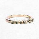 0.16 Carat Genuine Green Diamond 14K Yellow Gold Ring (I1-I2)-9