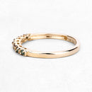 0.16 Carat Genuine Green Diamond 14K Yellow Gold Ring (I1-I2)-10