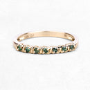 0.16 Carat Genuine Green Diamond 14K Yellow Gold Ring (I1-I2)-12