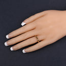 0.46 Carat Genuine Yellow Diamond 14K Yellow Gold Ring (I1-I2)-14