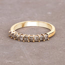0.50 Carat Genuine Champagne Diamond 14K Yellow Gold Ring (I1-I2)-13