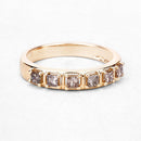 0.49 Carat Genuine Champagne Diamond 14K Yellow Gold Ring (I1-I2)-9