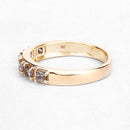 0.49 Carat Genuine Champagne Diamond 14K Yellow Gold Ring (I1-I2)-10