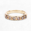 0.49 Carat Genuine Champagne Diamond 14K Yellow Gold Ring (I1-I2)-12