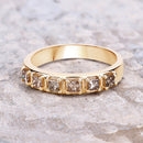 0.49 Carat Genuine Champagne Diamond 14K Yellow Gold Ring (I1-I2)-13