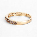 0.45 Carat Genuine Champagne Diamond 14K Yellow Gold Ring (I1-I2)-10