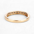 0.45 Carat Genuine Champagne Diamond 14K Yellow Gold Ring (I1-I2)-11