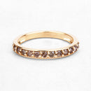 0.45 Carat Genuine Champagne Diamond 14K Yellow Gold Ring (I1-I2)-12
