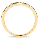 0.45 Carat Genuine Champagne Diamond 14K Yellow Gold Ring (I1-I2)-6
