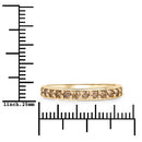 0.45 Carat Genuine Champagne Diamond 14K Yellow Gold Ring (I1-I2)-7
