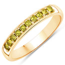 0.27 Carat Genuine Yellow Diamond 14K Yellow Gold Ring (SI1-SI2)-5
