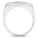 1.26 Carat Genuine Pink Sapphire and White Sapphire .925 Sterling Silver Ring-5