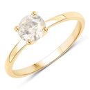 0.72 Carat Genuine LB Diamond 14K Yellow Gold Ring-2