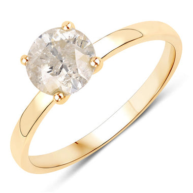 1.25 Carat Genuine TLC Diamond 14K Yellow Gold Ring - 0