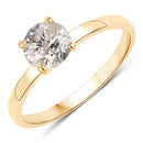 1.02 Carat Genuine TLC Diamond 14K Yellow Gold Ring-2