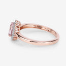 0.81 Carat Genuine Morganite and White Diamond 14K Rose Gold Ring-10
