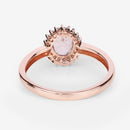 0.81 Carat Genuine Morganite and White Diamond 14K Rose Gold Ring-11