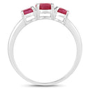 1.15 Carat Genuine Ruby 14K White Gold Ring-6