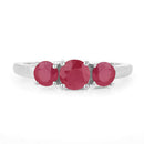 1.15 Carat Genuine Ruby 14K White Gold Ring-7