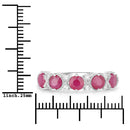 1.61 Carat Genuine Ruby and White Diamond 14K White Gold Ring-7