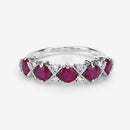 1.61 Carat Genuine Ruby and White Diamond 14K White Gold Ring-10