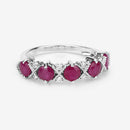 1.61 Carat Genuine Ruby and White Diamond 14K White Gold Ring-11