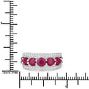 3.24 Carat Genuine Ruby and White Diamond 14K White Gold Ring-7