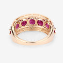 3.24 Carat Genuine Ruby and White Diamond 14K Yellow Gold Ring-14