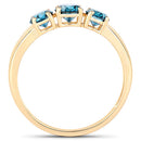 1.03 Carat Genuine Blue Diamond 14K Yellow Gold Ring-6