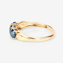 1.03 Carat Genuine Blue Diamond 14K Yellow Gold Ring-12