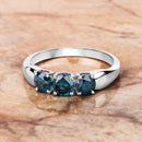 1.03 Carat Genuine Blue Diamond 14K White Gold Ring-8