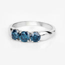 1.03 Carat Genuine Blue Diamond 14K White Gold Ring-10