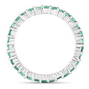 1.02 Carat Genuine Zambian Emerald 14K White Gold Ring-4