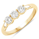 0.51 Carat Genuine Lab Grown Diamond 14K Yellow Gold Ring-3